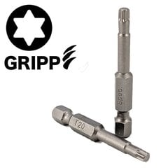 Kruvikeeraja otsikud Torx Grip T20 50 mm, 3 tk цена и информация | Механические инструменты | kaup24.ee