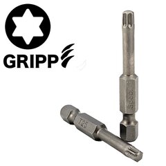 Kruvikeeraja otsikud Torx Grip T25 50 mm, 3 tk hind ja info | Käsitööriistad | kaup24.ee