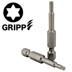 Kruvikeeraja otsikud Torx Grip T15 50 mm, 3 tk hind ja info | Käsitööriistad | kaup24.ee