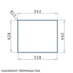 Valamu Pyramis Astris Colora 50x40 tumehall hind ja info | Köögivalamud | kaup24.ee