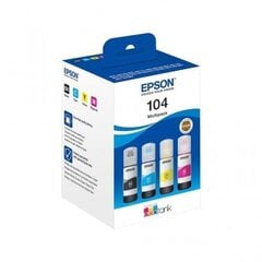 EPSON 104 EcoTank 4-colour Multipack hind ja info | Tindiprinteri kassetid | kaup24.ee