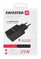 Swissten Premium SW-USBCPD25W-B hind ja info | Mobiiltelefonide laadijad | kaup24.ee