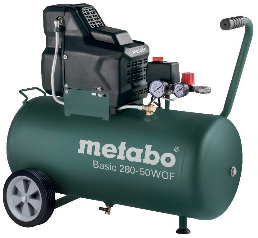 Õlivaba kompressor Basic 280-50 W OF, Metabo hind ja info | Käsitööriistad | kaup24.ee