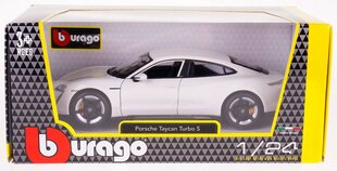 BBURAGO 1:24 mudelauto Porsche Taycan Turbo S, 18-21098 hind ja info | Poiste mänguasjad | kaup24.ee