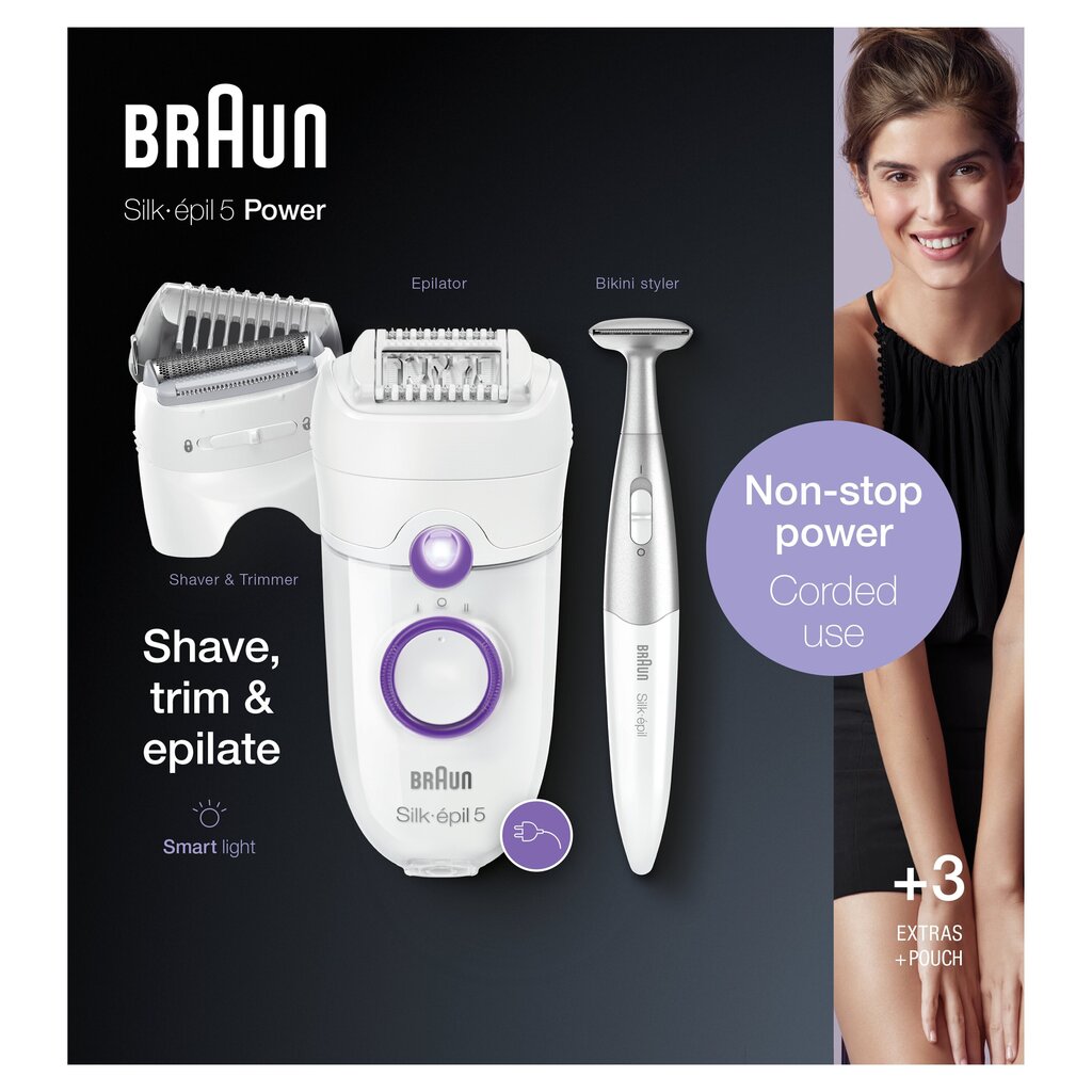 Braun Silk-épil SE5825P hind ja info | Epilaatorid, raseerijad | kaup24.ee