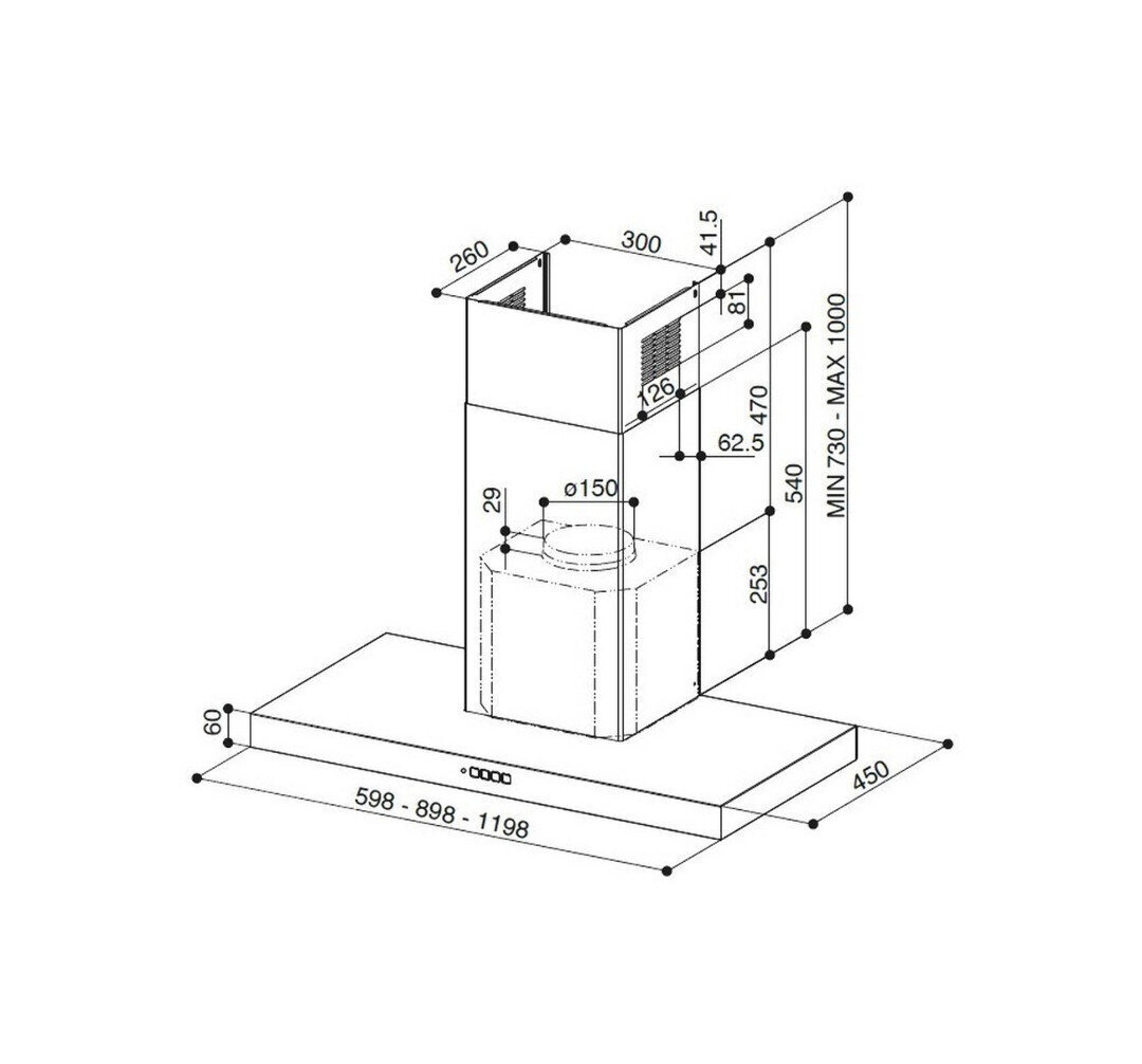 Faber Stilo COMFORT WH MATT A60 hind ja info | Õhupuhastid | kaup24.ee