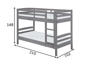 Двухъярусная кровать Lavius 90x200 цена и информация | Кровати | kaup24.ee