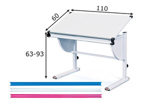 Kirjutuslaud Milo, valge цена и информация | Компьютерные, письменные столы | kaup24.ee