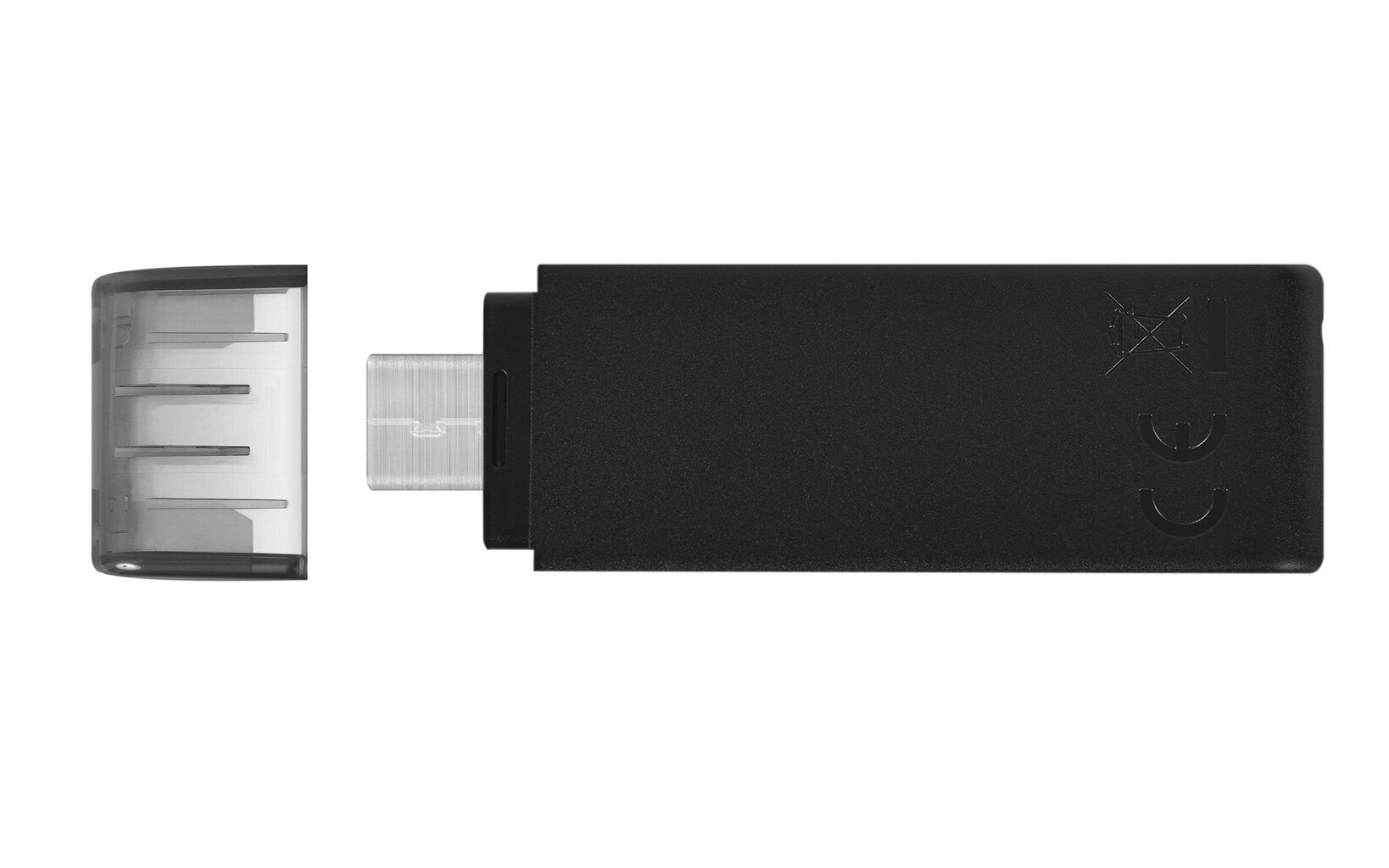 MEMORY DRIVE FLASH USB-C 128GB/DT70/128GB KINGSTON hind ja info | Mälupulgad | kaup24.ee