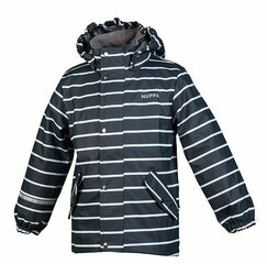 Huppa laste voodriga vihmajope JACKIE, tumehall-valge цена и информация | Куртки для мальчиков | kaup24.ee