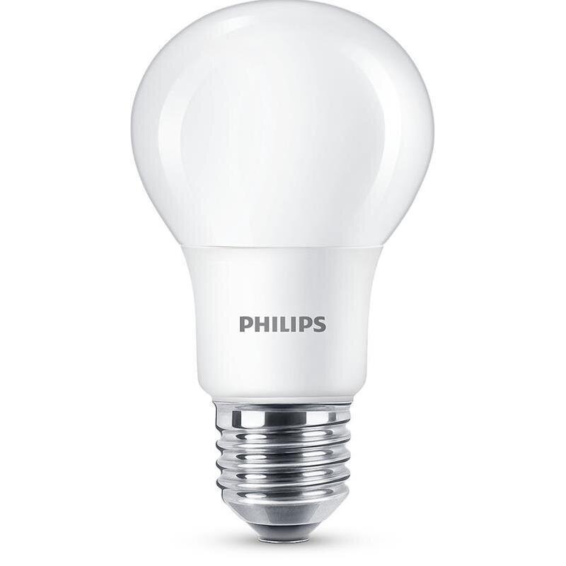 LED lamp Philips (E27, 60W), Philips 60W E27, warm white, LED spuldze, Philips / E27, 60W, Светодиодная лампа Philips (E27, 60 В цена и информация | Lambipirnid, lambid | kaup24.ee