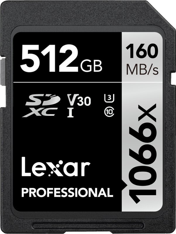 SDXC mälukaart 512GB Lexar Pro 1066x U3 (V30) UHS-II R160/W120 цена и информация | Fotoaparaatide mälukaardid | kaup24.ee