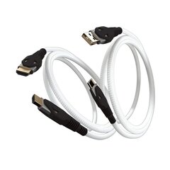 Gioteck VP1 Viper Cable 2-Pack incl. Кабели HDMI 2.1 и Type-C в оплетке — белые, 3 м цена и информация | Кабели и провода | kaup24.ee