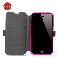 Telone Super Slim Shine Book Case with stand Microsoft Lumia 430 Pink hind ja info | Telefoni kaaned, ümbrised | kaup24.ee