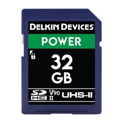 Delkin mälukaart SD 32GB Power 2000X UHS-II V90 R300/W250 цена и информация | Карты памяти | kaup24.ee