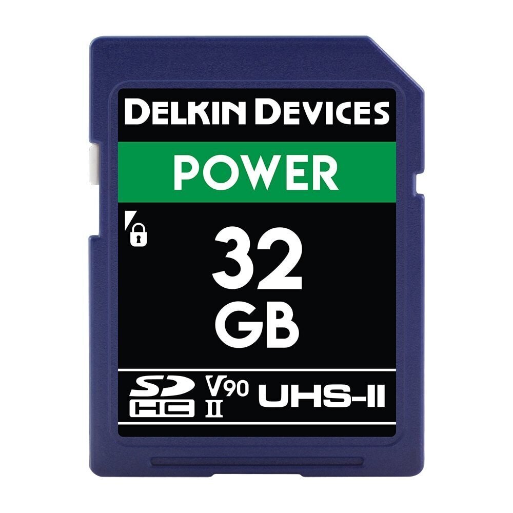 Delkin mälukaart SD 32GB Power 2000X UHS-II V90 R300/W250 цена и информация | Fotoaparaatide mälukaardid | kaup24.ee