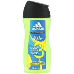 Dušigeel Adidas Get Ready! meestele 250 ml цена и информация | Парфюмированная косметика для мужчин | kaup24.ee