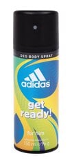 Spreideodorant Adidas Get Ready meestele 150 ml hind ja info | Lõhnastatud kosmeetika meestele | kaup24.ee