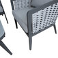 Aiamööblikomplekt MARIE laud, diivan ja 2 tooli, hall hind ja info | Aiamööbli komplektid | kaup24.ee