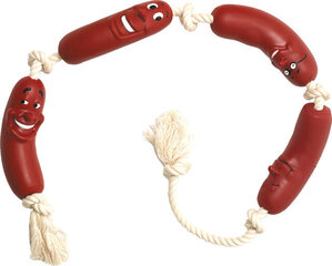 Игрушка для собак Колбаса на веревке Flamingo цена и информация | Игрушки для собак | kaup24.ee