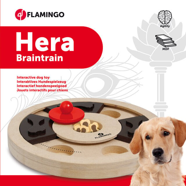 Flamingo interaktiivne puidust mänguasi Hera koertele ø 25cm hind ja info | Mänguasjad koertele | kaup24.ee