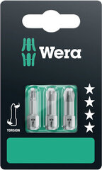 Насадки Wera 851/1 Torsion РН 1+РН 2+РН, 3х25 мм цена и информация | Механические инструменты | kaup24.ee