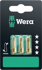 Наконечники Wera 855/1 TH Torsion PZ 1 + PZ 2 + PZ, 3x25 мм, 2 шт. цена и информация | Механические инструменты | kaup24.ee