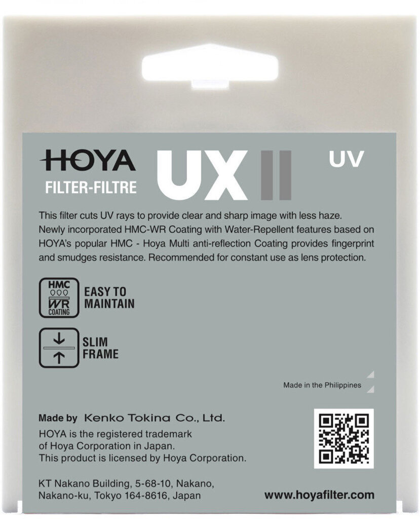 Hoya filter UX II UV 52mm цена и информация | Filtrid fotoaparaatidele | kaup24.ee