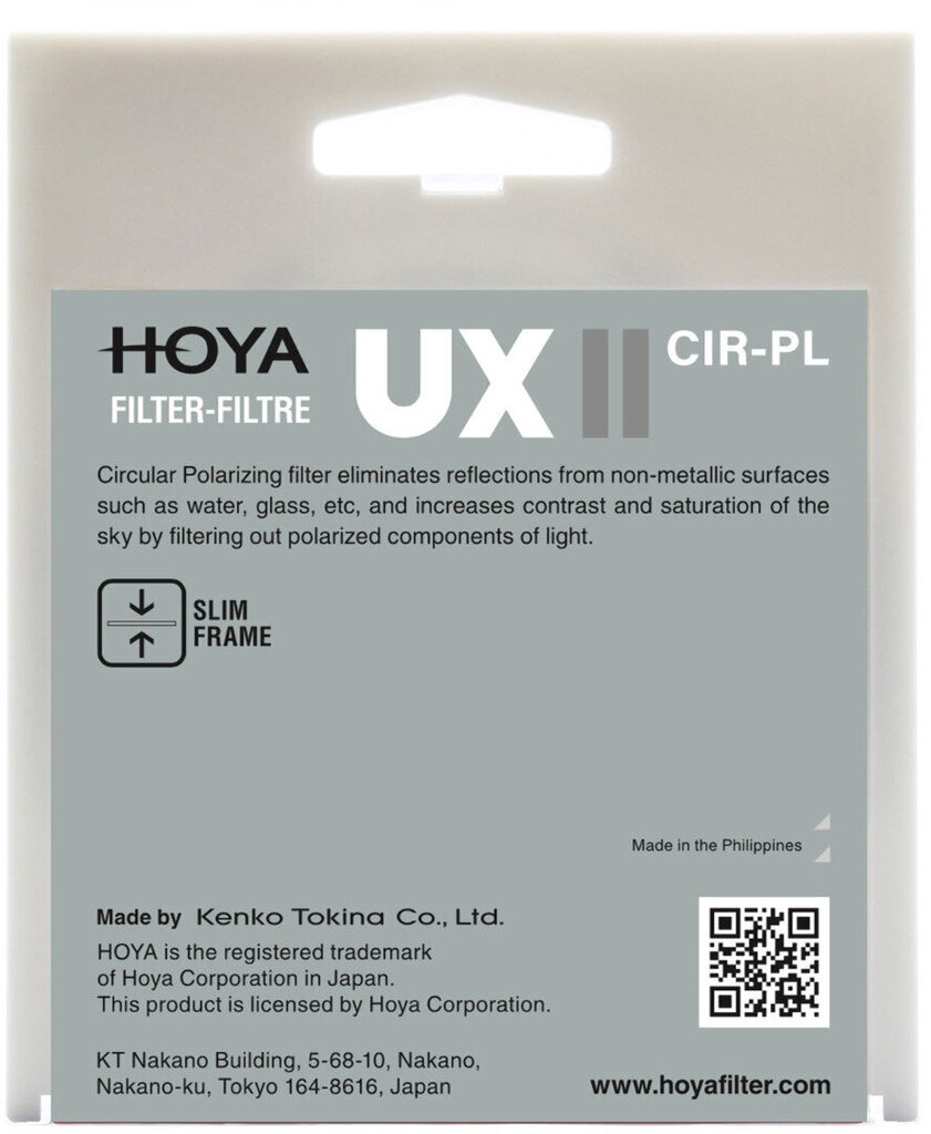 Hoya filter ringpolarisatsioon UX II 43mm hind ja info | Filtrid fotoaparaatidele | kaup24.ee
