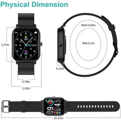 Nutikell Riff T500-BK цена и информация | Смарт-часы (smartwatch) | kaup24.ee