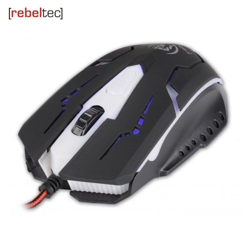 Rebeltec Cobra, must/valge hind ja info | Hiired | kaup24.ee