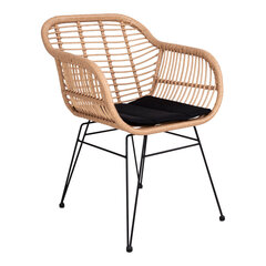 2-tooliga komplekt Trieste, pruun/must цена и информация | Садовые стулья, кресла, пуфы | kaup24.ee