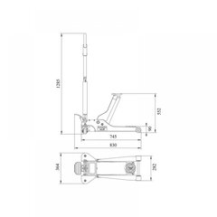 Garaažitungraud 3t 830mm max/min 552/90mm hind ja info | Lisaseadmed | kaup24.ee