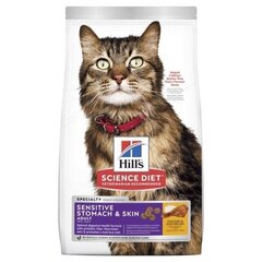 Полноценный корм для взрослых кошек Hills Science Stomach&Skin с курицей, 1.5 кг цена и информация | Сухой корм для кошек | kaup24.ee