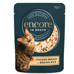 Encore для взрослых кошек с куриной грудкой и коричневым рисом, 70 г цена и информация | Лакомства для котов | kaup24.ee