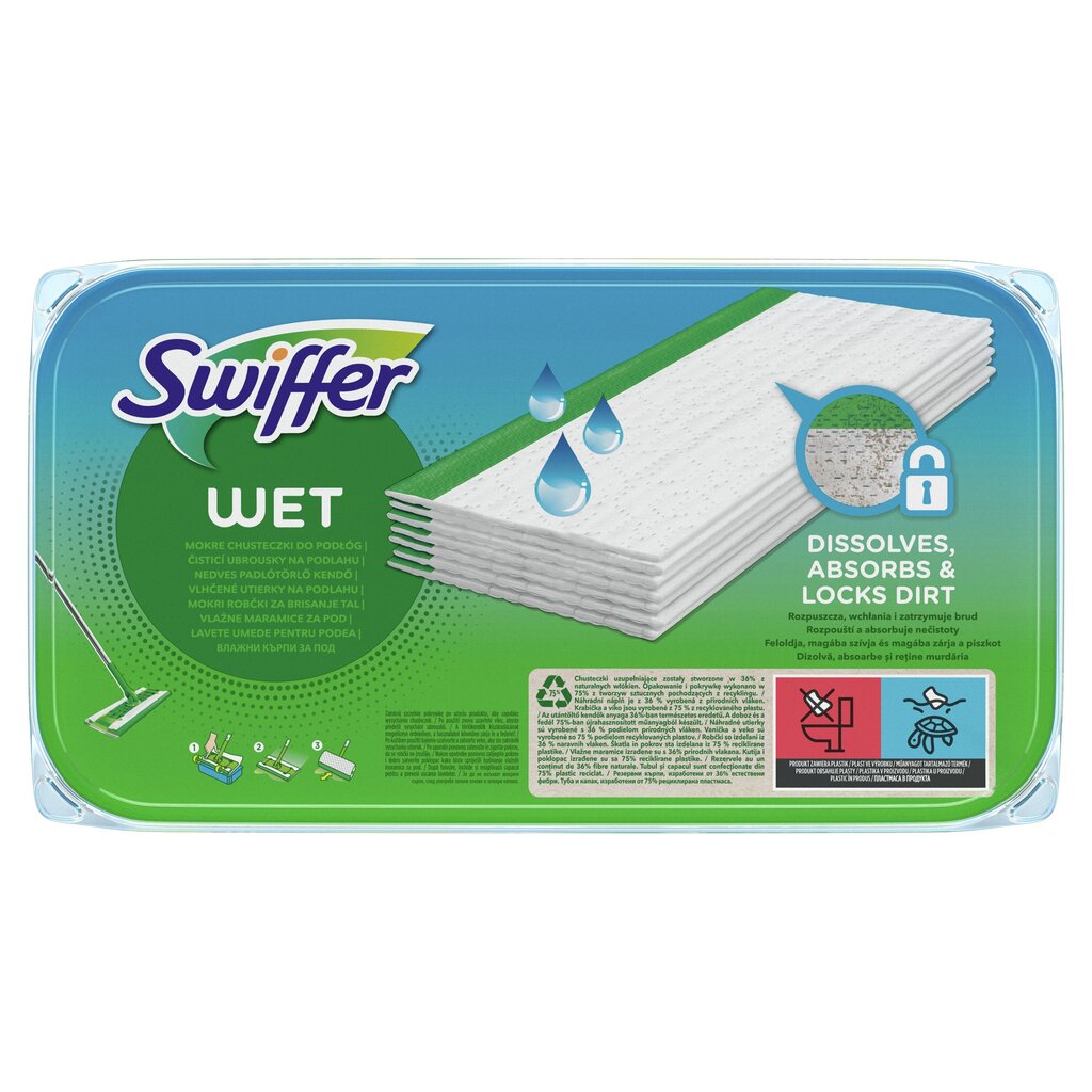 Swifferi niisked salvrätikud Sweeper Wet, 20 tk. цена и информация | Puhastustarvikud | kaup24.ee