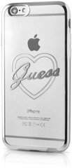 GUESS GUHCP7TRHS Signature Heart Супер тонкий прочный силиконовый Чехол-крышка Apple iPhone 7 4.7inch Прозрачно-Серебристый цена и информация | Чехлы для телефонов | kaup24.ee