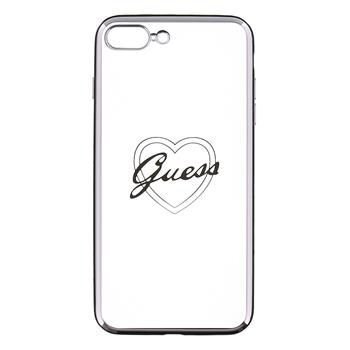 Kaitseümbris GUESS Signature Heart sobib Apple iPhone 7 Plus 5.5", läbipaistev/hõbedane цена и информация | Telefoni kaaned, ümbrised | kaup24.ee