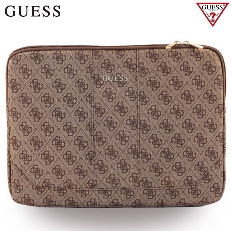 Guess Sleeve GUCS134GB 13" brązowy /brown 4G UPTOWN hind ja info | Tahvelarvuti kaaned ja kotid | kaup24.ee