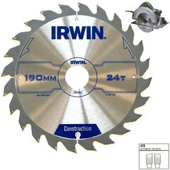Режущий диск Irwin 190x30(20,16)x24T 2,5 мм ATB цена и информация | Irwin Сантехника, ремонт, вентиляция | kaup24.ee