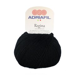 Kudumislõng Adriafil Regina 50 g, värvi must hind ja info | Kudumistarvikud | kaup24.ee