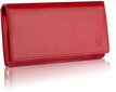 Naiste nahast rahakott STEVENS Extended punane, RFID-kaitsega hind ja info | Naiste rahakotid | kaup24.ee