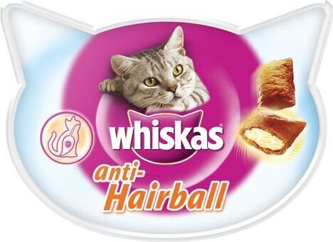 Whiskas maiustused täiskasvanud kassidele Anti-Hairball, 50 g hind ja info | Maiustused kassidele | kaup24.ee