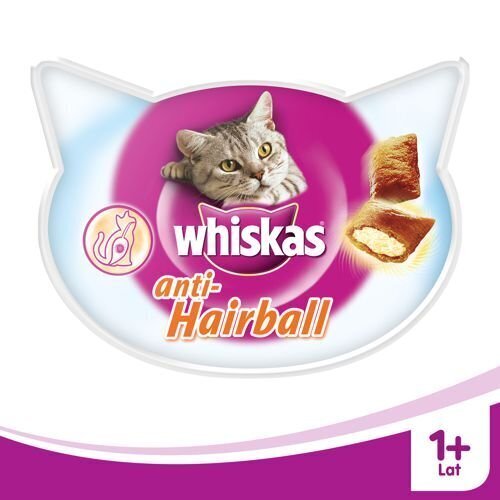 Whiskas maiustused täiskasvanud kassidele Anti-Hairball, 50 g hind ja info | Maiustused kassidele | kaup24.ee