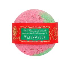 Бурлящий шарик для ванной «WATERMELON» с морской солью и маслом из виноградных косточек, Saules fabrika, 145 гр. цена и информация | Масла, гели для душа | kaup24.ee