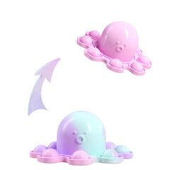 Silikoonist mänguasi-kahepoolne võtmehoidja POP IT „Kaheksajalg“, roosa hind ja info | Lauamängud ja mõistatused | kaup24.ee