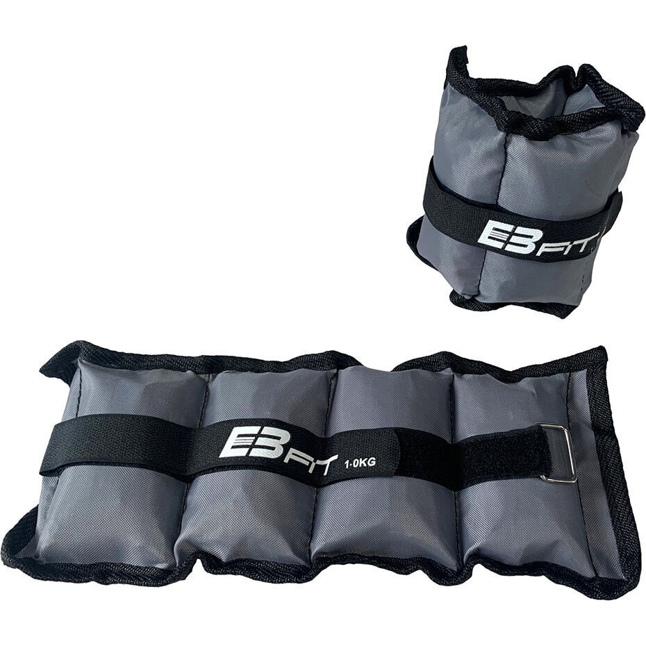 Käe- ja jalaraskused EB FIT 2x1kg 1015002, hall hind ja info | Hantlid, kangid, raskused | kaup24.ee