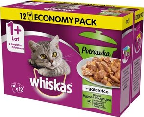 Whiskas konservide komplekt täiskasvanud kassidele, 12x85 g цена и информация | Кошачьи консервы | kaup24.ee