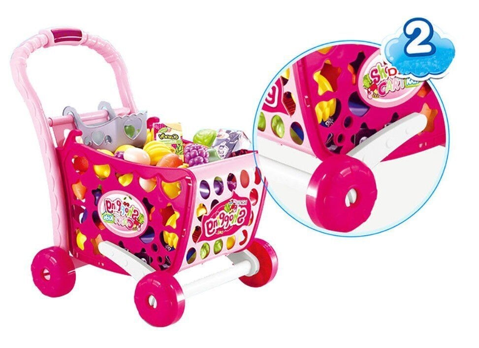 Ostukäru koos tarvikutega, roosa hind ja info | Tüdrukute mänguasjad | kaup24.ee