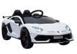 Kahekohaline laste elektriauto Lamborghini Aventador, valge hind ja info | Laste elektriautod | kaup24.ee